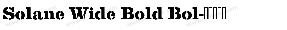 Solane Wide Bold Bol字体转换